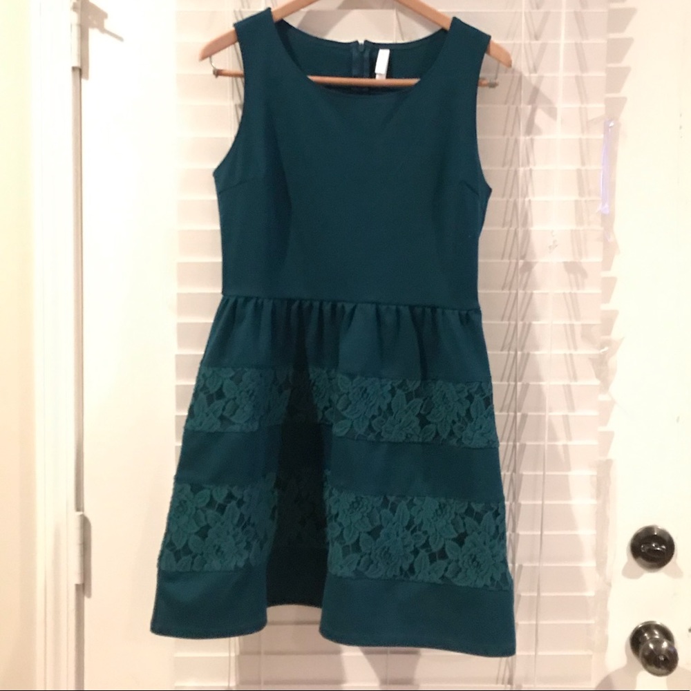 Xhilaration teal green sleeveless dress